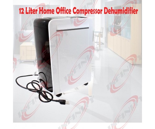 12L Home Office Compressor Dehumidifier AC R134a W/Auto Restart & Drain Hose